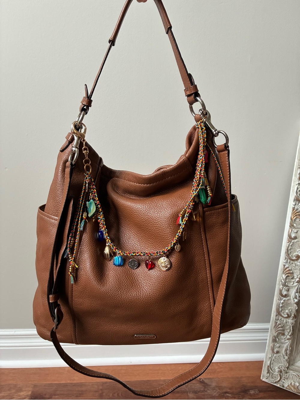 Coach Park Leather Hobo Crossbody Purse. Cognac Brown, 31323